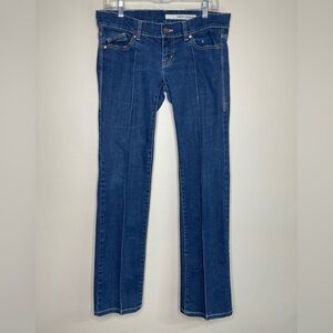 Dkny Blue Straight Leg Jeans Classic Denim Low Rise Size 29